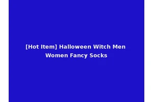 [Hot Item] Halloween Witch Men Women Fancy Socks
