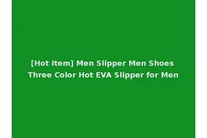 [Hot Item] Men Slipper Men Shoes Three Color Hot EVA Slipper for Men