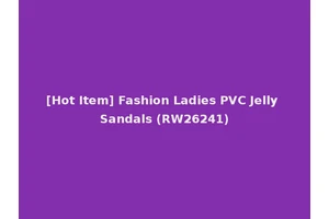 [Hot Item] Fashion Ladies PVC Jelly Sandals (RW26241)