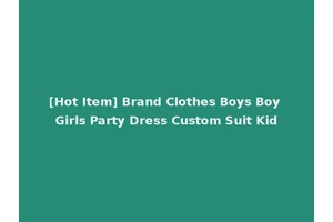 [Hot Item] Brand Clothes Boys Boy Girls Party Dress Custom Suit Kid