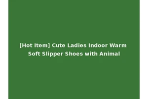[Hot Item] Cute Ladies Indoor Warm Soft Slipper Shoes with Animal