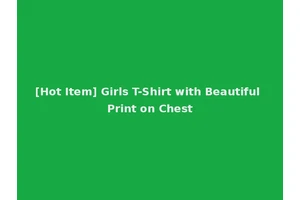 [Hot Item] Girls T-Shirt with Beautiful Print on Chest