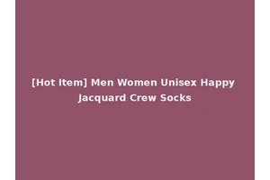 [Hot Item] Men Women Unisex Happy Jacquard Crew Socks