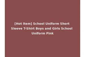 [Hot Item] School Uniform Short Sleeve T-Shirt Boys and Girls School Uniform Pink