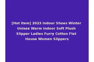 [Hot Item] 2023 Indoor Shoes Winter Unisex Warm Indoor Soft Plush Slipper Ladies Furry Cotton Flat House Women Slippers