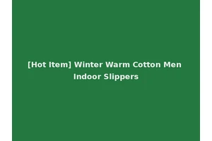 [Hot Item] Winter Warm Cotton Men Indoor Slippers
