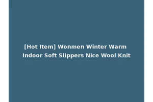 [Hot Item] Wonmen Winter Warm Indoor Soft Slippers Nice Wool Knit