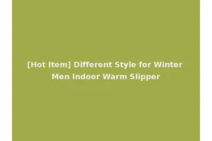 [Hot Item] Different Style for Winter Men Indoor Warm Slipper