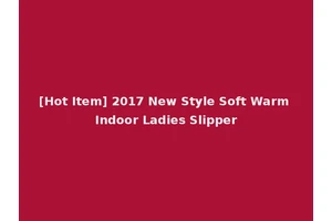 [Hot Item] 2017 New Style Soft Warm Indoor Ladies Slipper