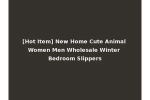 [Hot Item] New Home Cute Animal Women Men Wholesale Winter Bedroom Slippers