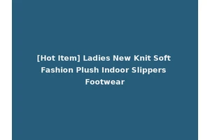 [Hot Item] Ladies New Knit Soft Fashion Plush Indoor Slippers Footwear