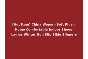 [Hot Item] China Women Soft Plush Home Comfortable Indoor Shoes Ladies Winter Non Slip Slide Slippers