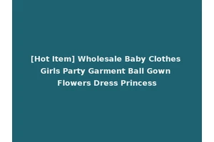 [Hot Item] Wholesale Baby Clothes Girls Party Garment Ball Gown Flowers Dress Princess