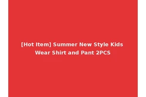 [Hot Item] Summer New Style Kids Wear Shirt and Pant 2PCS