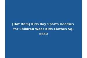 [Hot Item] Kids Boy Sports Hoodies for Children Wear Kids Clothes Sq-6650