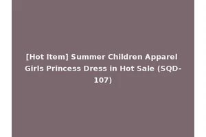 [Hot Item] Summer Children Apparel Girls Princess Dress in Hot Sale (SQD-107)