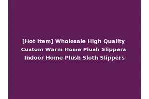 [Hot Item] Wholesale High Quality Custom Warm Home Plush Slippers Indoor Home Plush Sloth Slippers