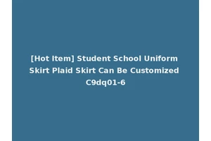 [Hot Item] Student School Uniform Skirt Plaid Skirt Can Be Customized C9dq01-6