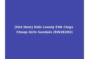 [Hot Item] Kids Lovely EVA Clogs Cheap Girls Sandals (RW28292)