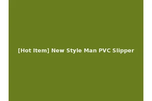 [Hot Item] New Style Man PVC Slipper