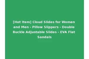 [Hot Item] Cloud Slides for Women and Men - Pillow Slippers - Double Buckle Adjustable Slides - EVA Flat Sandals