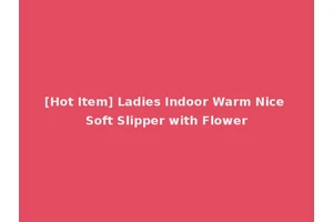 [Hot Item] Ladies Indoor Warm Nice Soft Slipper with Flower