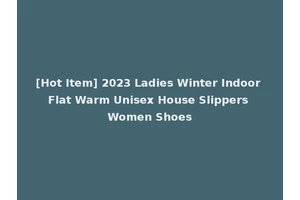 [Hot Item] 2023 Ladies Winter Indoor Flat Warm Unisex House Slippers Women Shoes