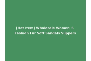 [Hot Item] Wholesale Women′ S Fashion Fur Soft Sandals Slippers