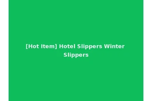 [Hot Item] Hotel Slippers Winter Slippers