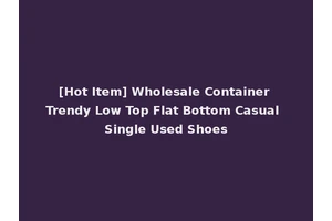[Hot Item] Wholesale Container Trendy Low Top Flat Bottom Casual Single Used Shoes