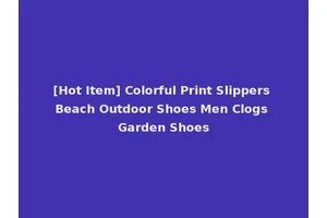 [Hot Item] Colorful Print Slippers Beach Outdoor Shoes Men Clogs Garden Shoes