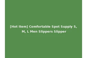 [Hot Item] Comfortable Spot Supply S, M, L Men Slippers Slipper