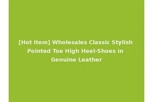 [Hot Item] Wholesales Classic Stylish Pointed Toe High Heel-Shoes in Genuine Leather