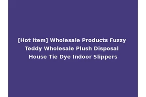 [Hot Item] Wholesale Products Fuzzy Teddy Wholesale Plush Disposal House Tie Dye Indoor Slippers
