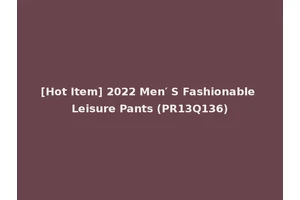 [Hot Item] 2022 Men′ S Fashionable Leisure Pants (PR13Q136)