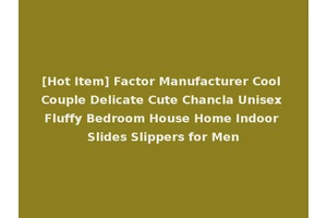 [Hot Item] Factor Manufacturer Cool Couple Delicate Cute Chancla Unisex Fluffy Bedroom House Home Indoor Slides Slippers for Men