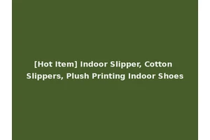 [Hot Item] Indoor Slipper, Cotton Slippers, Plush Printing Indoor Shoes