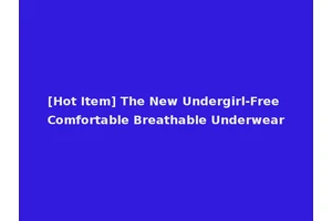 [Hot Item] The New Undergirl-Free Comfortable Breathable Underwear