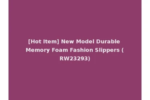 [Hot Item] New Model Durable Memory Foam Fashion Slippers (RW23293)
