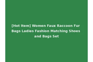 [Hot Item] Women Faux Raccoon Fur Bags Ladies Fashion Matching Shoes and Bags Set