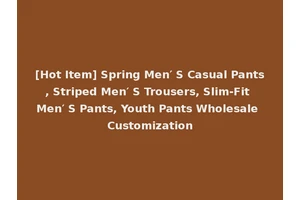 [Hot Item] Spring Men′ S Casual Pants, Striped Men′ S Trousers, Slim-Fit Men′ S Pants, Youth Pants Wholesale Customization