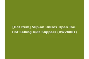 [Hot Item] Slip-on Unisex Open Toe Hot Selling Kids Slippers (RW28861)