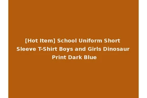 [Hot Item] School Uniform Short Sleeve T-Shirt Boys and Girls Dinosaur Print Dark Blue