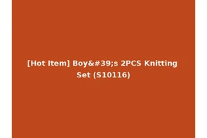 [Hot Item] Boy's 2PCS Knitting Set (S10116)
