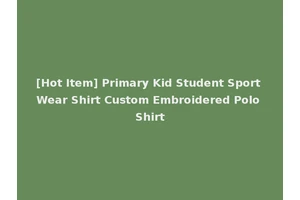 [Hot Item] Primary Kid Student Sport Wear Shirt Custom Embroidered Polo Shirt