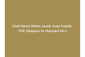 [Hot Item] White Lamb Grey Suede TPR Slippers to Macy's