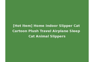 [Hot Item] Home Indoor Slipper Cat Cartoon Plush Travel Airplane Sleep Cat Animal Slippers