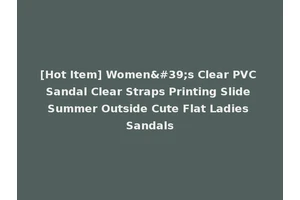 [Hot Item] Women's Clear PVC Sandal Clear Straps Printing Slide Summer Outside Cute Flat Ladies Sandals