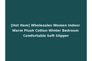 [Hot Item] Wholesales Women Indoor Warm Plush Cotton Winter Bedroom Comfortable Soft Slipper