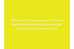 [Hot Item] Spring Autumn Is New in Small Child Embroidery Lace Child Dress Lovely Princess Skirt